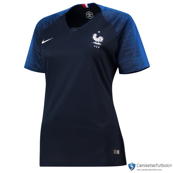 Camiseta Seleccion Francia Mujer Primera equipo 2018 Azul